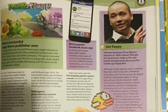 Sách Guinness 2016 đã mô tả chi tiết về Nguyễn Hà Đông cũng như hành trình của chú chim nhỏ Flappy Bird. Theo đó, Nguyễn Hà Đông có niềm đam mê chơi game từ nhỏ và được cha mẹ mua cho một bộ trò chơi của hãng Nitendo.