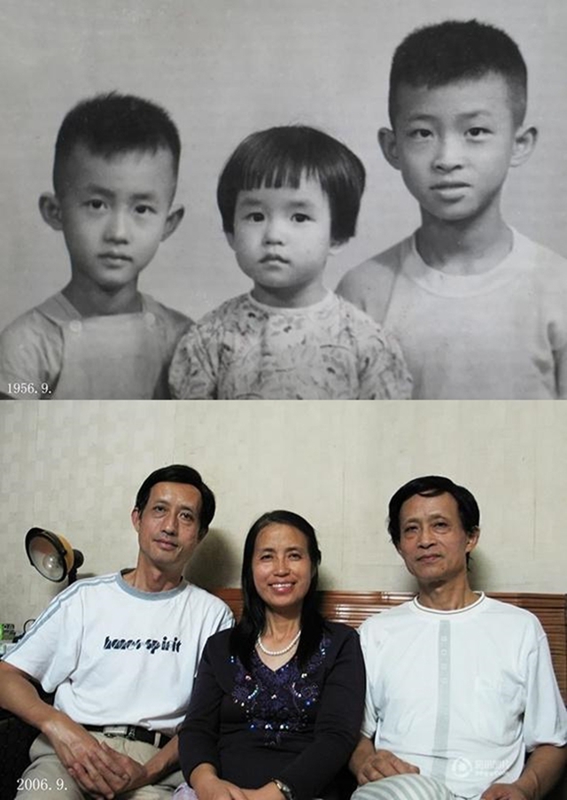 
3 anh em chúng tôi đều đã ngoại lục tuần rồi. Cách đây 10 năm, chúng tôi may mắn có dịp chụp chung một bức ảnh tại đúng nơi 3 anh em từng chụp vào năm 1956.
