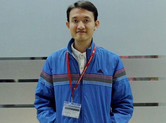 Hoàng Đình Quang - sinh viên năm cuối Đại học Ngoại thương. Ảnh: Quyên Quyên.