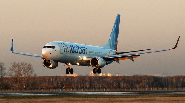 
Một chiếc máy bay của hãng hàng không FlyDubai. (Ảnh: Sputnik)
