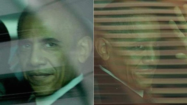 Có hai ông Obama ngồi trong xe The Beast dự Hội nghị G20 năm 2014 (Ảnh: Courrier Mail)