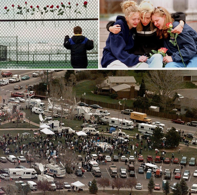
Khuôn viên trường trung học Columbine sau vụ xả súng kinh hoàng (Ảnh: AP)
