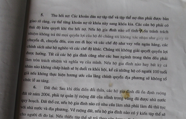 Một số nội dung trái pháp luật trong hương ước thôn Chùa.