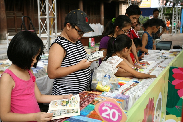 Một trong những mục tiêu của hội sách là tạo cho các em nhỏ có sự đam mê đọc sách.