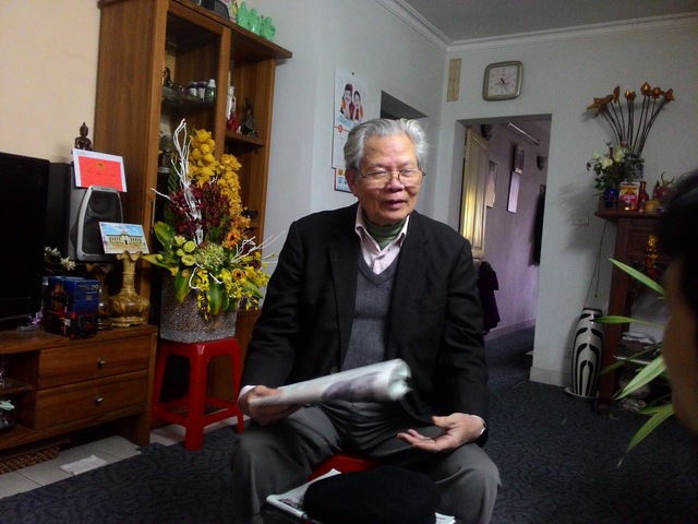 Ông Nghiêm Xuân Tuy, Trưởng ban Công tác mặt trận khu dân cư 12, phường Thành Công.
