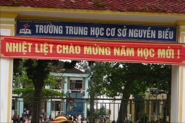 Trường THCS Nguyễn Biểu, Đức Thọ, Hà Tĩnh. Ảnh: L.V.V