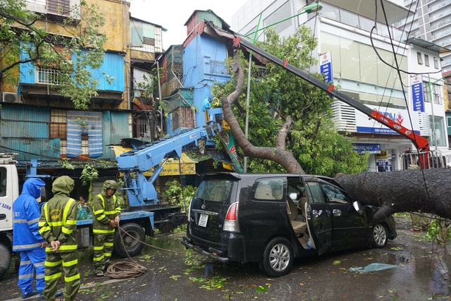 
Chiếc ô tô màu đen đang lưu thông trên đường không may gặp nạn
