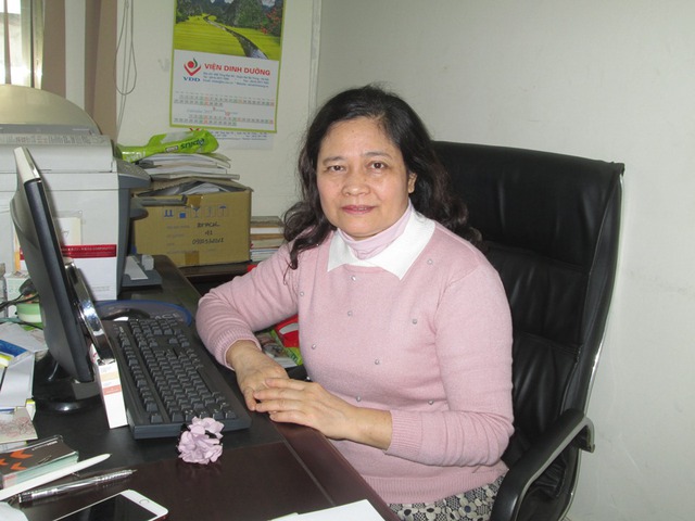 
PGS.TS Nguyễn Thị Lâm, Phó viện trưởng viện Dinh dưỡng Quốc gia
