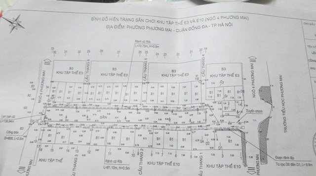 
Sơ đồ thiết kế sân chơi. Ảnh: Ngọc Thi
