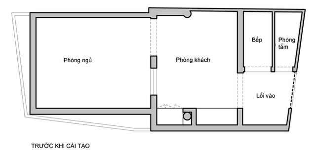 Nằm trong ngõ nhỏ của quận Bắc Từ Liêm (Hà Nội), ngôi nhà 45m2 của cặp vợ chồng trẻ vốn chỉ có một tầng khá chật hẹp và thiếu sáng. Anh chị đã nhờ KTS Phùng Mạnh Toàn (Mon Atelier Architecture) cải tạo lại để có một không gian ở mới rộng rãi, thoải mái hơn.