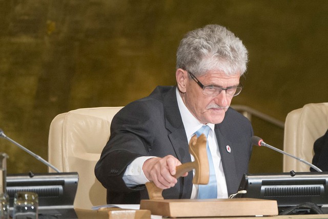 Ông Mogens Lykketoft, Chủ tịch phiên họp thứ 70 của Đại hội đồng, chủ trì Hội nghị cấp cao về HIV/AIDS 2016