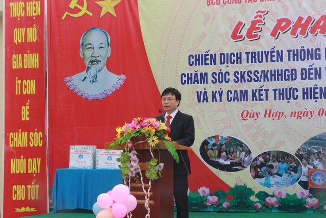 
Giám đốc Sở Y tế Nghệ An – Bùi Đình Long phát biểu tại buổi lễ
