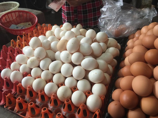 
Trứng gà ta giá rẻ được bán tràn lan ở chợ Hà Nội
