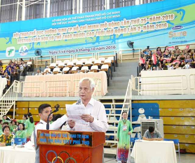 Ông Nguyễn Đức Nhung – đại diện Hội Người Cao Tuổi TP.HCM phát biểu tại sự kiện