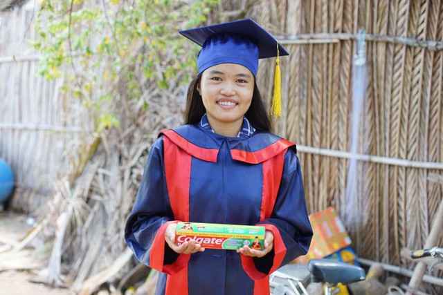 Học bổng Colgate l&agrave; nguồn động vi&ecirc;n lớn để Quế Trinh tiếp tục cố gắng để hiện thực h&oacute;a ước mơ của m&igrave;nh.