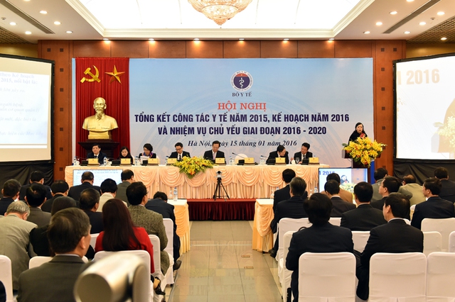 
Toàn cảnh Hội nghị trực tuyến tổng kết công tác Y tế năm 2015
