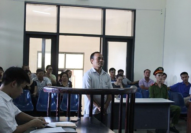 Bị cáo Bùi Lai Thành tại phiên tòa.
