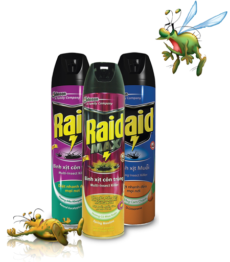 Xóa sạch côn trùng trong nhà với Raid 1