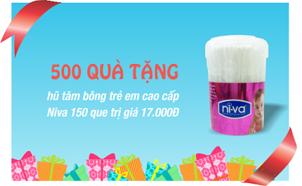 500 qu&agrave; tặng b&eacute; y&ecirc;u từ tăm b&ocirc;ng cao cấp Niva gi&uacute;p bạn chăm s&oacute;c đ&ocirc;i tai cho b&eacute; đ&uacute;ng c&aacute;ch mỗi ng&agrave;y 3