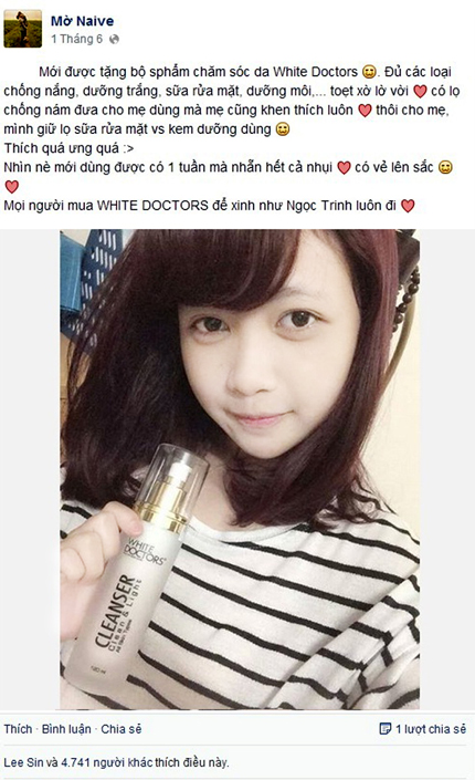 Cảnh báo nguy cơ cho làn da của mẹ nào sử dụng mỹ phẩm White Doctors 10