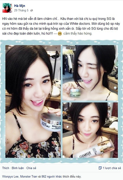 Cảnh báo nguy cơ cho làn da của mẹ nào sử dụng mỹ phẩm White Doctors 8