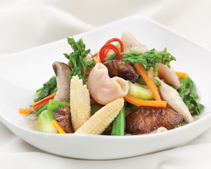 Ngồng cải xào bao tử cá basa 1