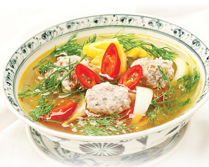 Canh chả mực thì là 1