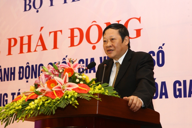 Thứ trưởng Bộ Y tế Nguyễn Viết Tiến phát động Tháng Hành động Quốc gia về Dân số năm 2014.