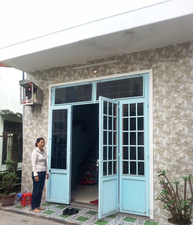 Mô hình “nhà chống bão” của chị Phan Thị Ba, quận Sơn Trà, TP Đà Nẵng. 	
Ảnh: Đức Hoàng
