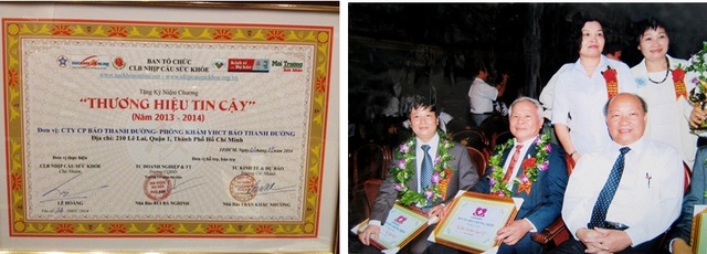 Bảo Thanh Đường được bầu chọn là doanh nghiệp xuất sắc, uy tín qua mạng năm 2007. Năm 2009 nhà thuốc được vinh dự nhận cúp vàng “Vì Sức Khoẻ Người Việt 2009” do Bộ Y Tế trao tặng.
