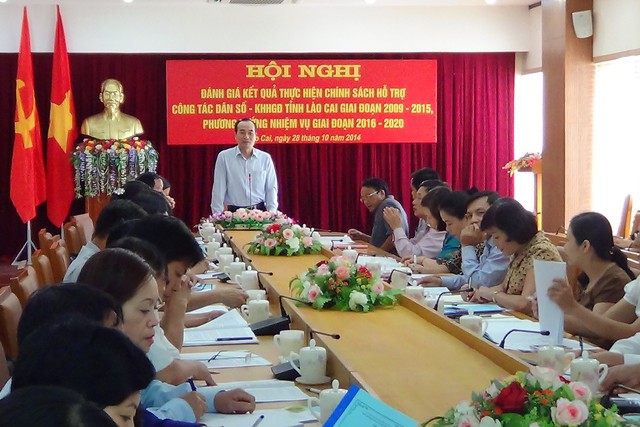 Ông Vũ Xuân Cường - Phó Chủ tịch UBND Tỉnh, Trưởng ban chỉ đạo công tác DS-KHHGĐ tỉnh Lào Cai chủ trì Hội nghị