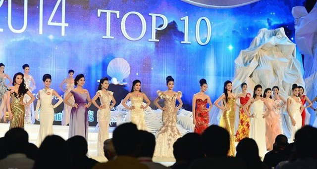 Top 10 thí sinh của Hoa hậu Việt Nam 2014. Ảnh: Zing