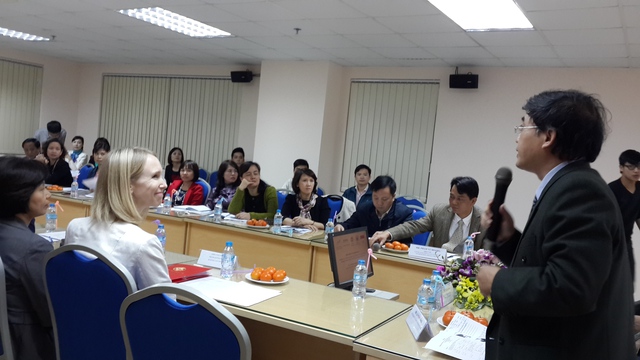 Ông Lê Ngọc Bảo, Trưởng đại diện Pathfinder International tại Việt Nam giới thiệu về chương trình hợp tác