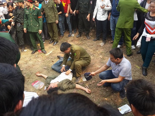 Hình ảnh tai nạn do chơi đu quay sau khi uống rượu ở Hội Lim tỉnh Bắc Ninh chiều ngày 3/3. (Ảnh PNM)