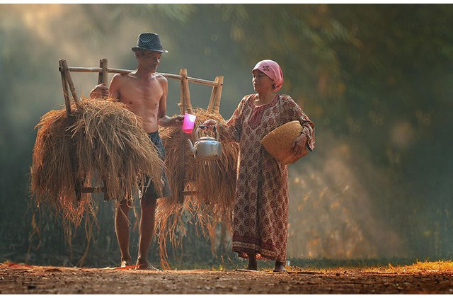 Hình ảnh một gia đình nông thôn đặc trưng của Indonesia.	 Ảnh: T.L