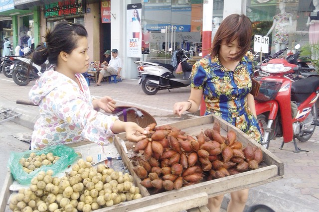 “Mây Thái” đang được bày bán trên nhiều tuyến đường tại Hà Nội với nhiều mức giá khác nhau.		 Ảnh N.Mai
