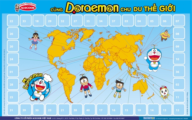 Cơ hội sở hữu bản đồ “Cùng Doraemon chu du thế giới”
