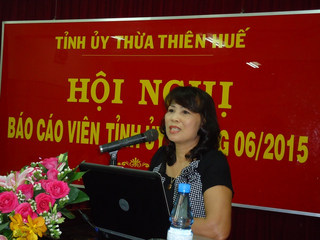 Bà Hoàng Thị Tâm - Phó giám đốc Sở Y tế tỉnh Thừa Thiên - Huế