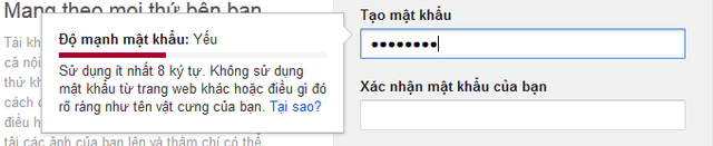 Một mật khẩu mạnh giúp nâng cao bảo mật cho tài khoản Gmail.