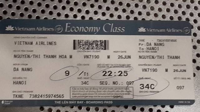 Chiếc vé chứa nhiều kỉ niệm buồn của hành khách.