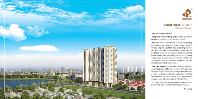 Phối cảnh dự án Đồng Phát Park view tower