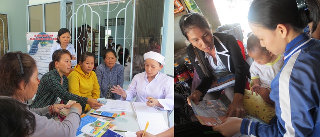 Người dân xã đảo Vạn Thạnh, huyện Vạn Ninh, Khánh Hòa được tư vấn, khám sức khỏe miễn phí tại Chiến dịch.	
 Ảnh: Thu Trang