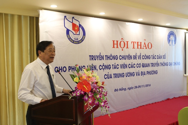 Ông Mai Đức Lộc, Phó Chủ tịch Hội Nhà báo Việt Nam phát biểu tại hội thảo. Ảnh: Đức Hoàng