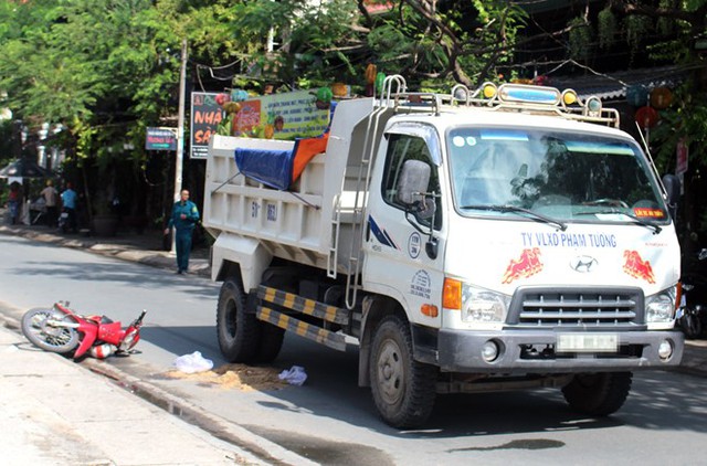Hiện trường vụ tai nạn. Ảnh: Thế Trung.