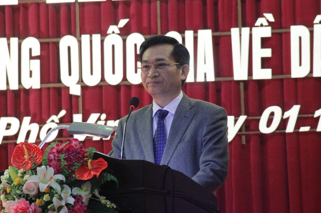 
TS Lê Cảnh Nhạc - Phó tổng cục trưởng Tổng cục DS/KHHGĐ phát biểu tại buổi lễ. Ảnh: V.Đ
