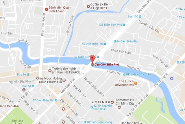 Vị tr&iacute; gần nơi xảy ra vụ đuối nước. Ảnh: Google Maps.
