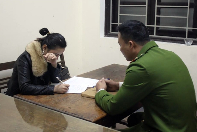 Nguyễn Thị Mai tại Cơ quan CSĐT.