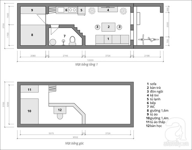 Mặt bằng tư vấn thiết kế.