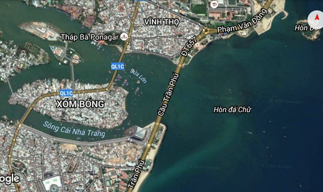 
Cầu Trần Phú nơi cha con ông Thành mất tích. Ảnh: Google Maps
