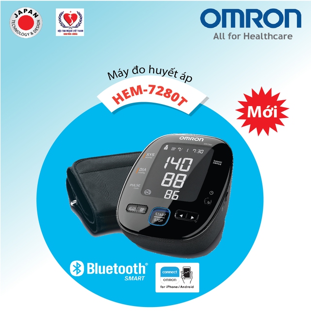 M&aacute;y đo huyết &aacute;p bắp tay Omron HEM-7280T